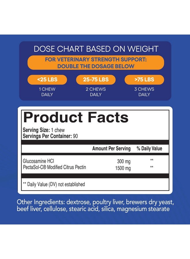 ecoNugenics PectaPaws Chewable Dog Supplements - Beef Flavor, 90 Count - PectaSol Modified Citrus Pectin + Glucosamine HCI for Dogs of All Ages, Supports Mobility, Joints, Immune Function, Pain Relief - Image 5