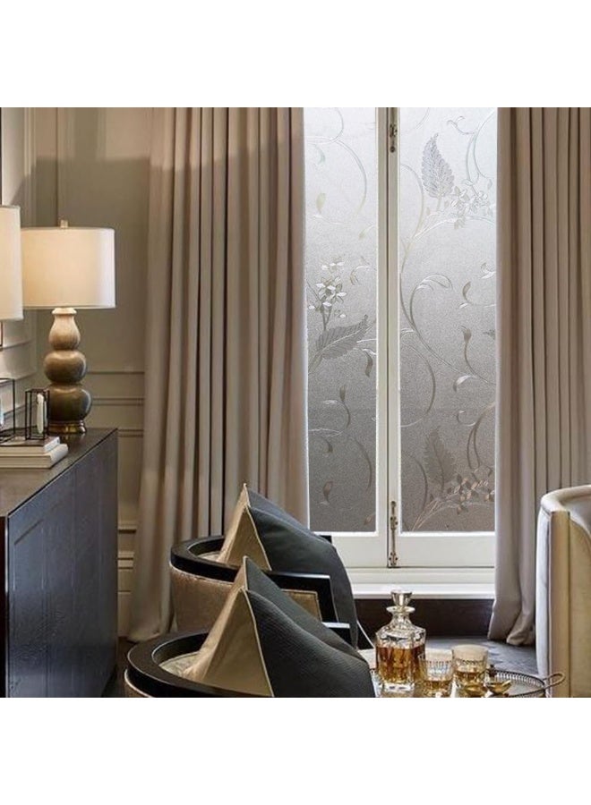 عربست غشاء نوافذ زجاجي مُعتّق غير لاصق، مُثبّت ثابت، يُضفي لمسةً من الخصوصية على أبواب الدش والحمامات (45 سم × 3 أمتار). - Image 4