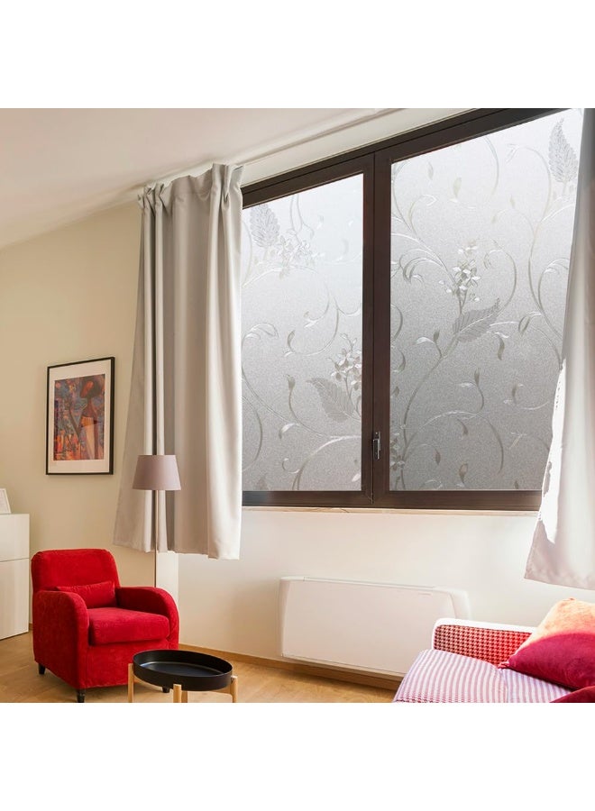 عربست غشاء نوافذ زجاجي مُعتّق غير لاصق، مُثبّت ثابت، يُضفي لمسةً من الخصوصية على أبواب الدش والحمامات (45 سم × 3 أمتار). - Image 2