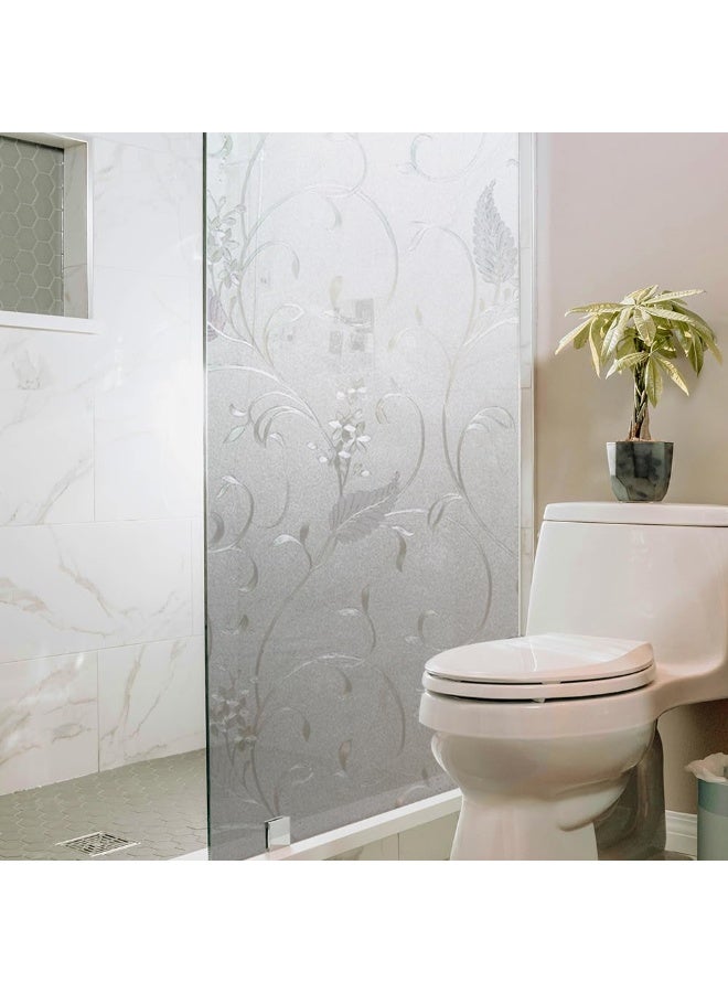 عربست غشاء نوافذ زجاجي مُعتّق غير لاصق، مُثبّت ثابت، يُضفي لمسةً من الخصوصية على أبواب الدش والحمامات (45 سم × 3 أمتار). - Image 5