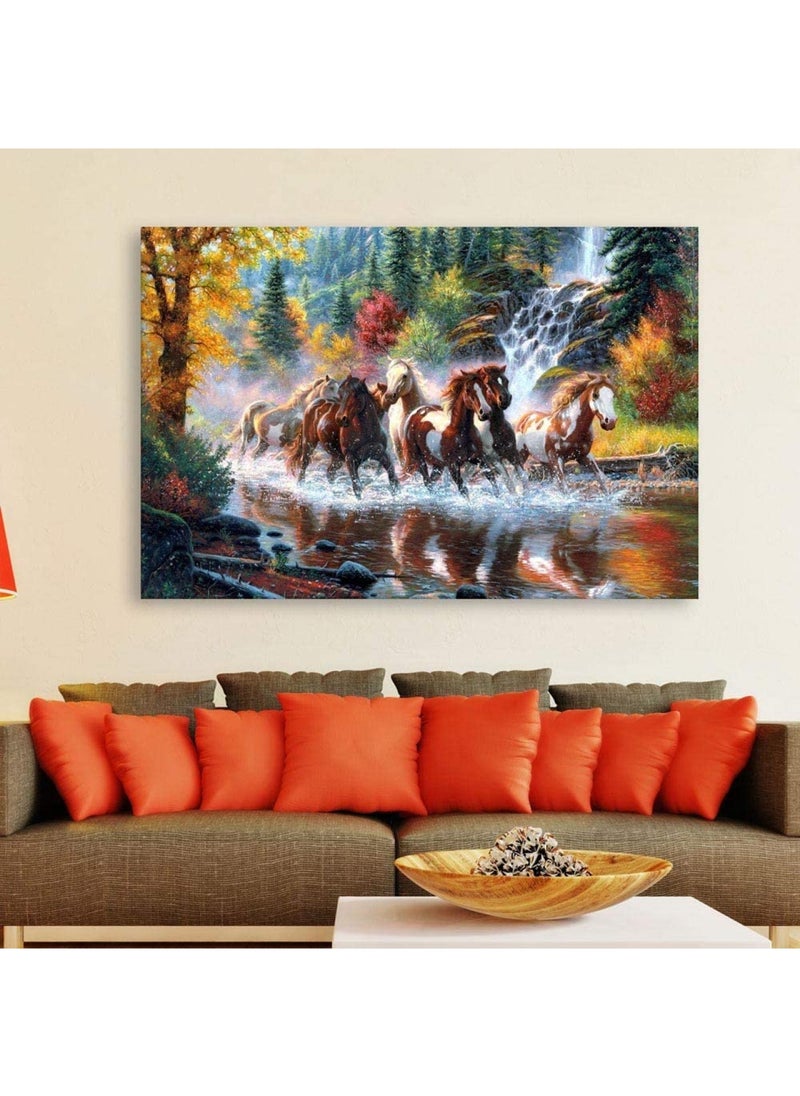 Framed 7 Horses Running Vastu Canvas Wall Painting 85x55cm - pzsku/Z16B2B6C7093C35144547Z/45/_/1717672396/93b3ad6c-4c9b-4b20-b367-592389528e18