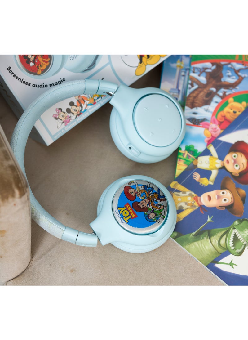 StoryPhones StoryPhones | Wireless Storytelling Disney Headphones, Screen-free Learning & Entertainment for Kids 3 Yrs & Above, HeadPhone + 1x StoryShield Bundle, Mickey Magical Tales - Light Blue  - Image 4