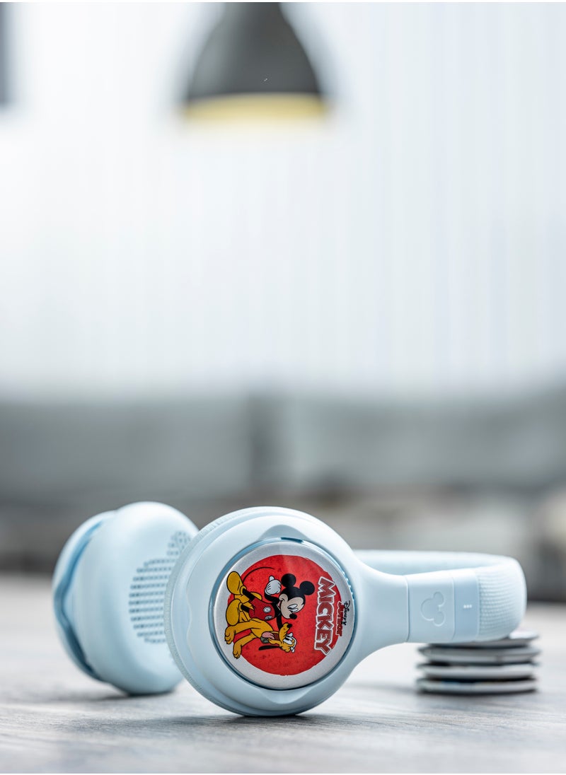 StoryPhones StoryPhones | Wireless Storytelling Disney Headphones, Screen-free Learning & Entertainment for Kids 3 Yrs & Above, HeadPhone + 1x StoryShield Bundle, Mickey Magical Tales - Light Blue  - Image 5