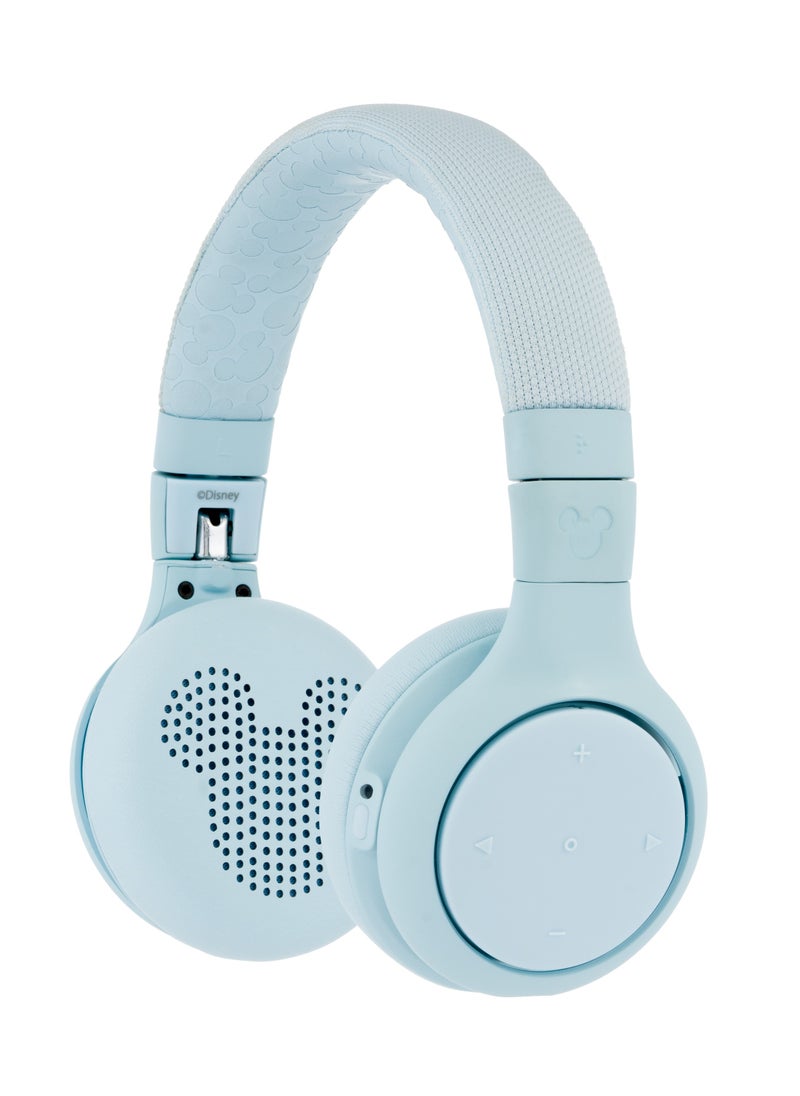 StoryPhones StoryPhones | Wireless Storytelling Disney Headphones, Screen-free Learning & Entertainment for Kids 3 Yrs & Above, HeadPhone + 1x StoryShield Bundle, Mickey Magical Tales - Light Blue  - Image 1