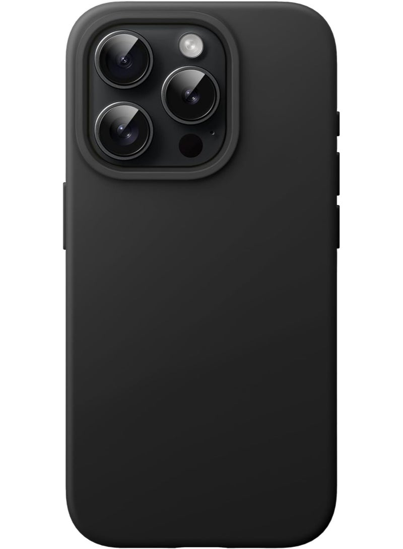 iPhone 15 PRO Case Upgrade Defender Silicone Cover ShockProof Anti-Scratch Protective Phone Case (Black)