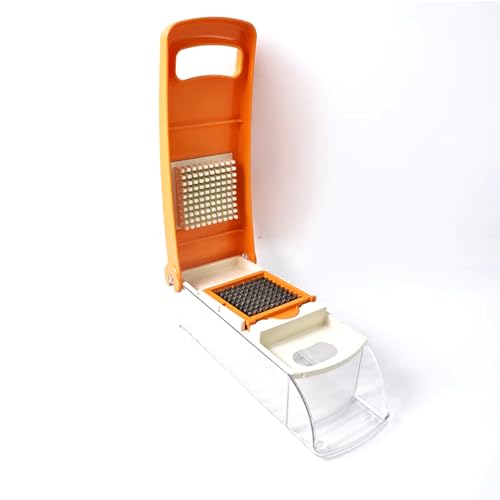 SUPERMOM Chopper – Multipurpose Kitchen Master Vegetable & Fruit Cutter with Unbreakable ABS Body, Interchangeable Blades & Easy Push Clean Button – Manual Chopper for Effortless Food Prep - Image 4