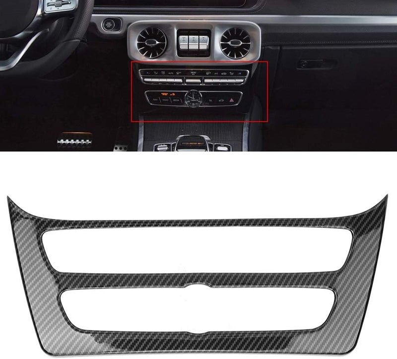 Carbon Fiber Pattern Central Control Mode Frame Trim for G Class W463 G500 2019-2020, ABS Material, Black - Protective Styling, Easy Installation, Upgrade Interior Look - Image 3