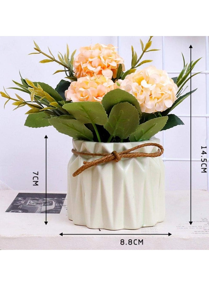 Arabest 4 Pack Small Artificial Bonsai Potted Flowers with Pots Fake Plants Decoration for Home Office Desk  - Image 4
