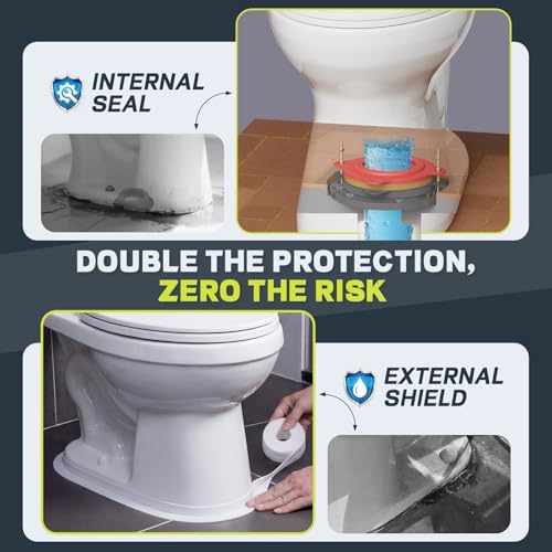 boeemi Toilet Flange Repair Kit with Elastic Wax Ring TF02-RI- Premium Toilet Seal and Gasket Replacement (with Sealing Caulk Tape) - Image 2