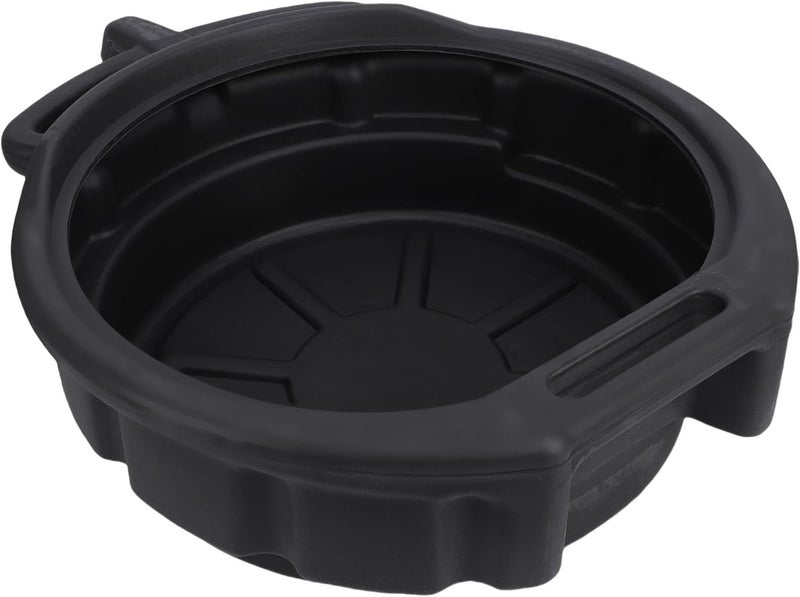 6L Oil Drain Pan, High Strength Black PP Plastic Splash Guard Design with Easy Grip Handle for Cars Trucks Motorcycles Transmission Hydraulic Fluid - Image 5