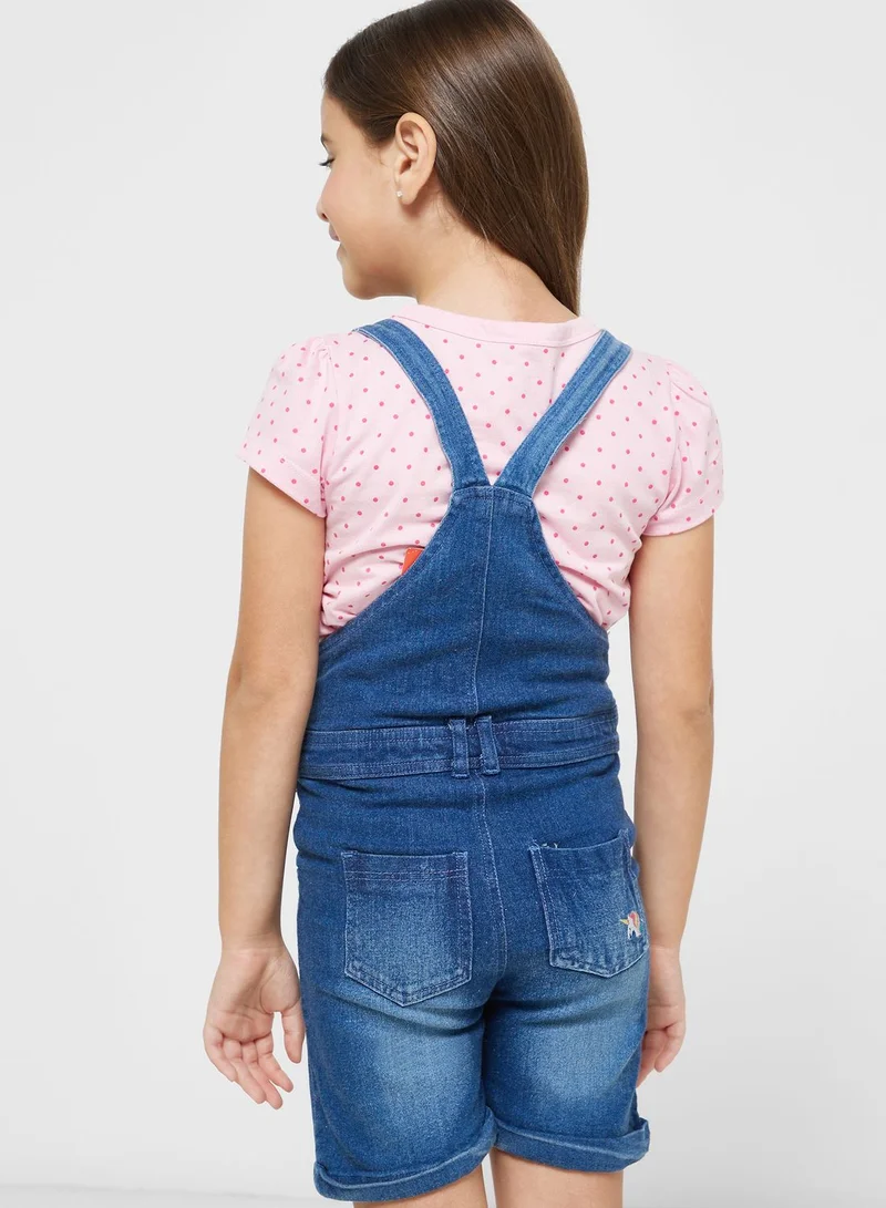Pinata Girls Shorts Legged Dungaree