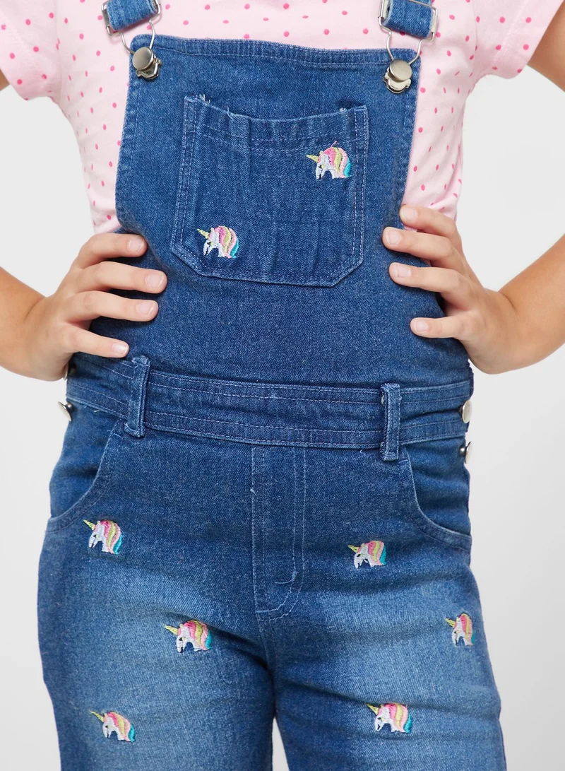 Pinata Girls Shorts Legged Dungaree
