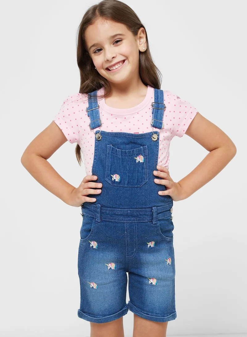 Pinata Girls Shorts Legged Dungaree