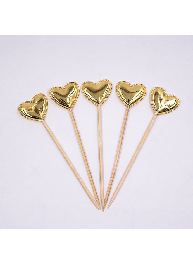 New Year Cake - Cake Decoration Topper - Rose Red, Heart-Shaped - Party Supplies, Baking Decoration, Gift - Image 5