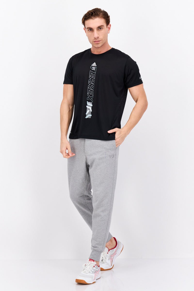 Adidas Men Sportswear Fit Training T Shirt, Black - Image 4