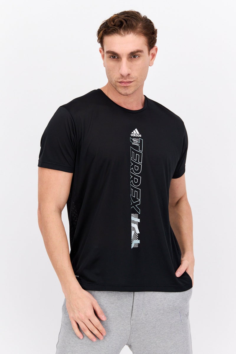 Adidas Men Sportswear Fit Training T Shirt, Black - Image 1