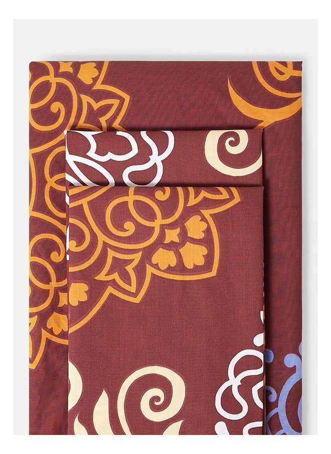 White Rose - King Bedsheet Signature Collection Cotton Blended 170 TC Parcal Premium Quality Everyday Use Breathable And Soft 1 King size Flat Sheet 279x254 cm, 2 Pillowcases 51x76 cm Printed Design Multicolour - Image 1