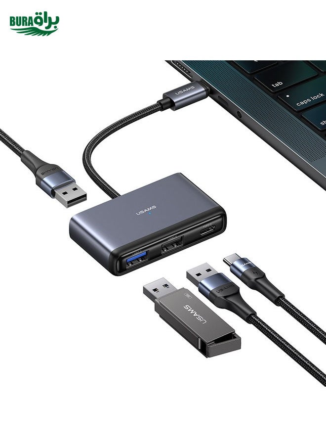 BURAQ - USAMS US-SJ627 4 in 1 Type-C Multifunctional Docking Station HUB - Image 1
