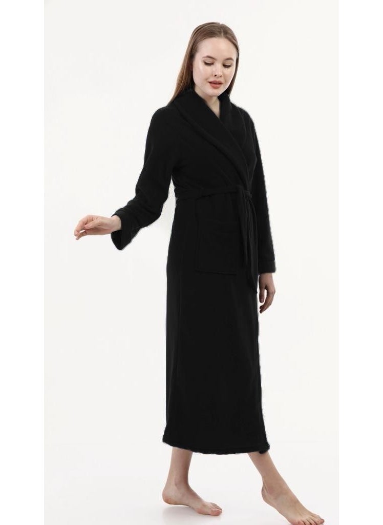 Likapa Long Shawl Collar Fleece Dressing Gown 226  - Image 3