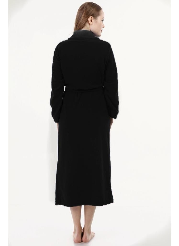 Likapa Long Shawl Collar Fleece Dressing Gown 226  - Image 5