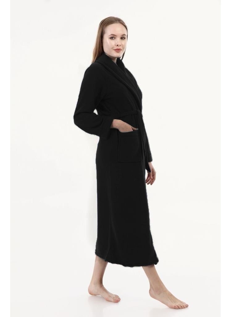 Likapa Long Shawl Collar Fleece Dressing Gown 226  - Image 4
