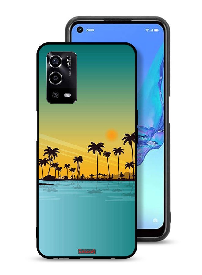 Tolwak Oppo A55 4G Protective Case Cover Scenery Abstract Art - Image 1