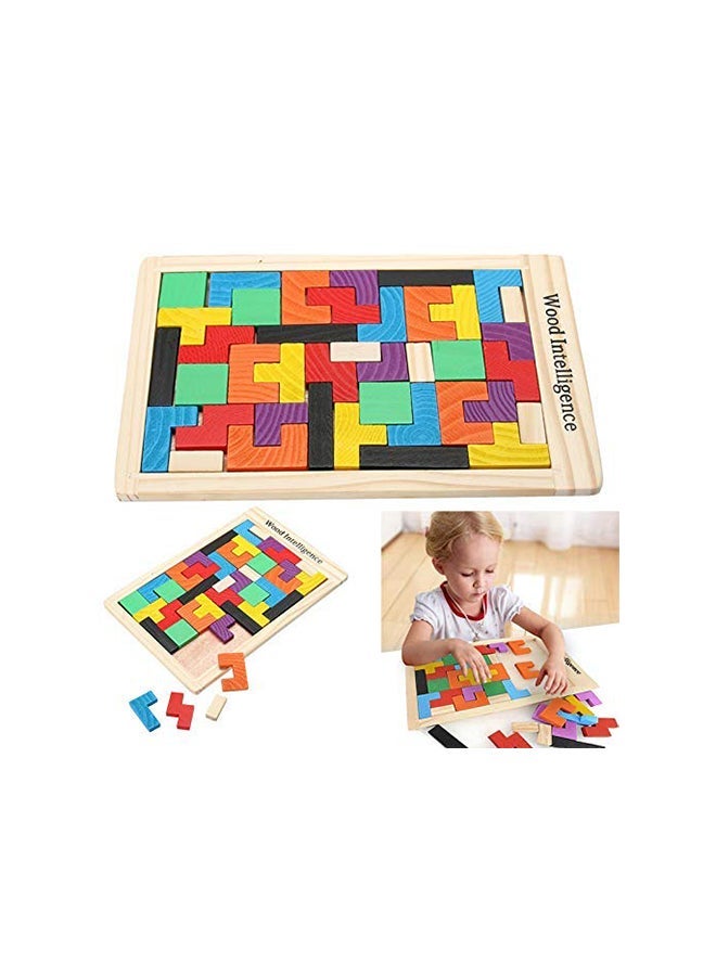 Wooden Tetris Puzzle - Image 4