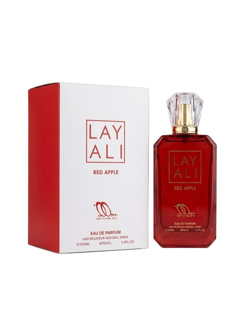 معطر للجسم برائحة التفاح الأحمر من ليالي - 100 مل