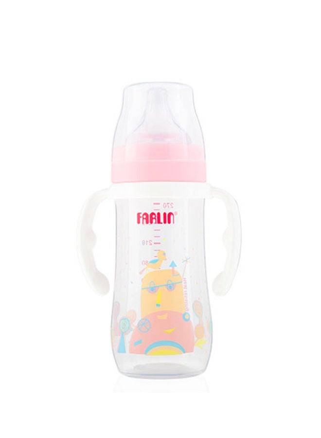 FARLIN PP Wide Neck Feeder With Handle 270 ML, Pink - Image 1