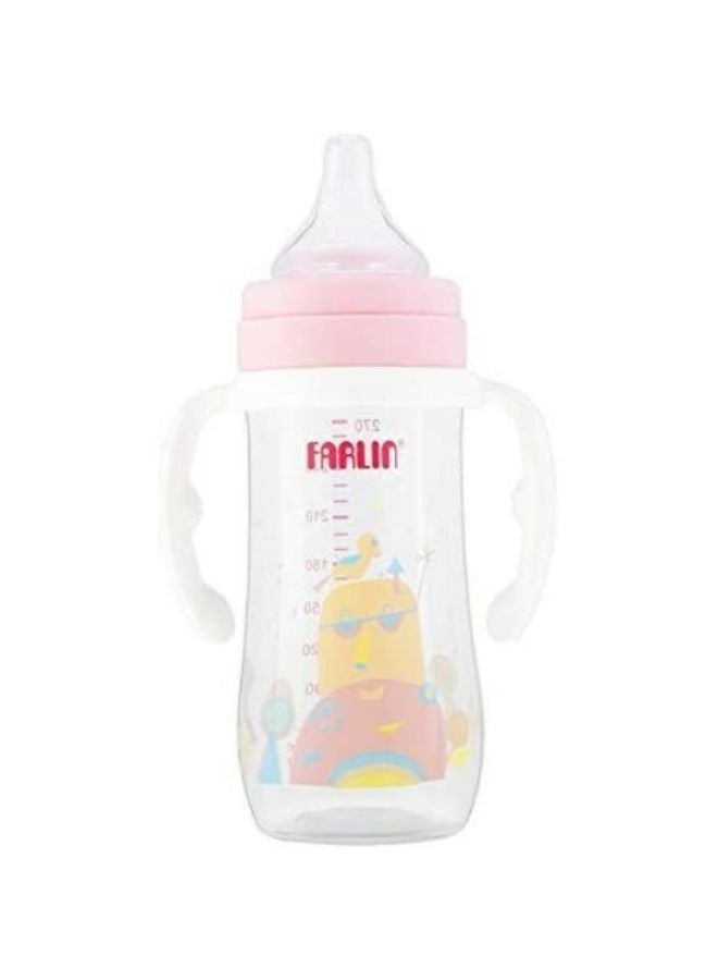 FARLIN PP Wide Neck Feeder With Handle 270 ML, Pink - Image 2