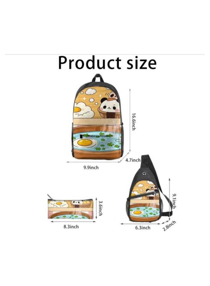 Universal cartoon new three-piece schoolbag - 313 - Image 3