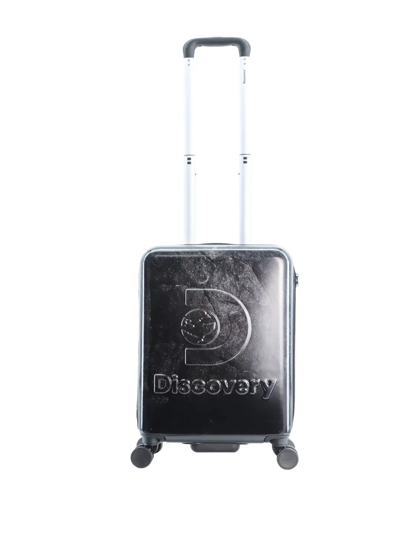 Discovery Discovery Stone ABS Hard Shell Carry-On Small Cabin Travel Suitcase Black, Durable Lightweight Travel Luggage, 4 Double Wheel Trolley Bag with TSA Combination Lock (49 cm/20 Inch).