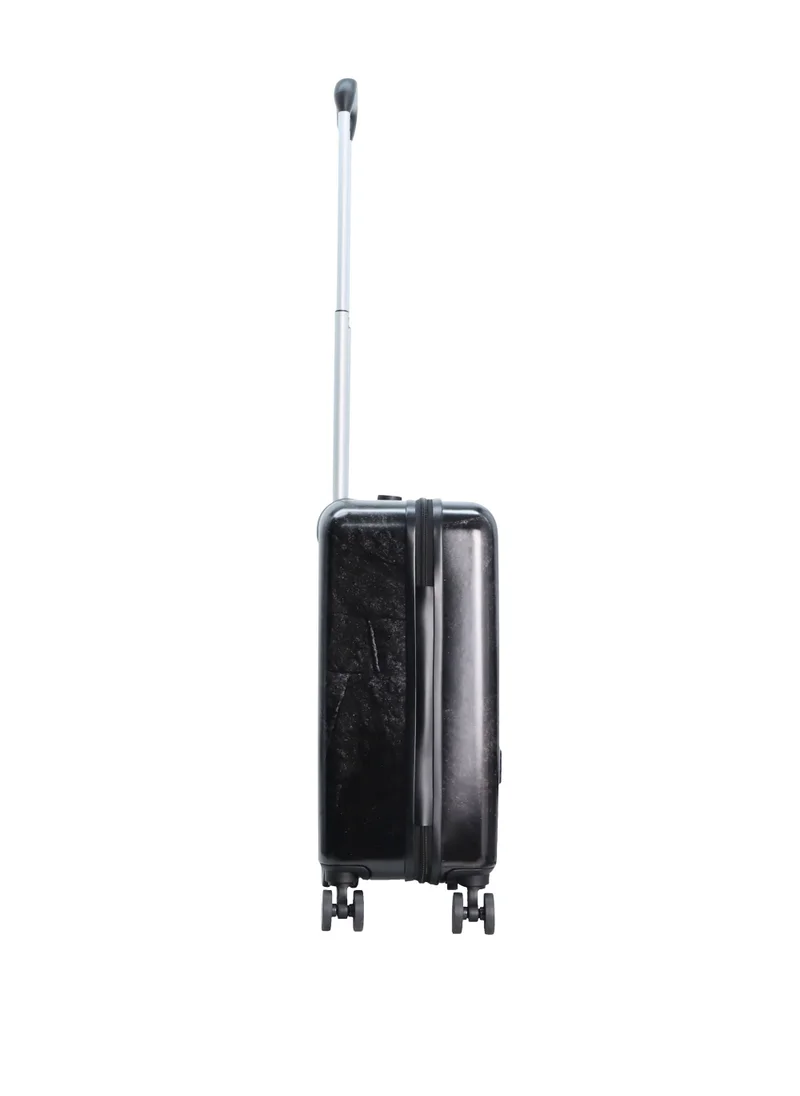 Discovery Discovery Stone ABS Hard Shell Carry-On Small Cabin Travel Suitcase Black, Durable Lightweight Travel Luggage, 4 Double Wheel Trolley Bag with TSA Combination Lock (49 cm/20 Inch).