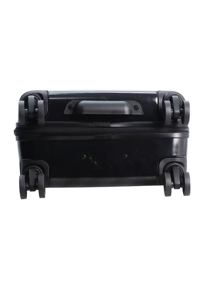 Discovery Discovery Stone ABS Hard Shell Carry-On Small Cabin Travel Suitcase Black, Durable Lightweight Travel Luggage, 4 Double Wheel Trolley Bag with TSA Combination Lock (49 cm/20 Inch).