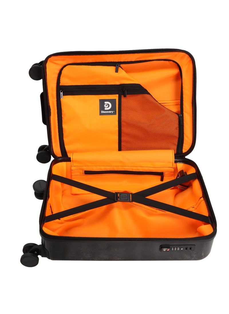 Discovery Stone ABS Hard Shell Carry-On Small Cabin Travel Suitcase Black, Durable Lightweight Travel Luggage, 4 Double Wheel Trolley Bag with TSA Combination Lock (49 cm/20 Inch). - pzsku/Z16B3780AB1577D21FCA6Z/45/_/1720612238/7ae14eca-0dc4-4690-bf3c-c83e501e4035