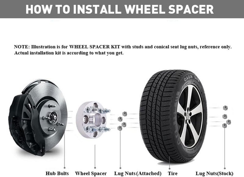 DCVAMOUS 4PC 4x100 Hubcentric Wheel Spacers 1.5 Inch Thick 56.1mm Hub Bore with 12x1.5 Studs - Image 3