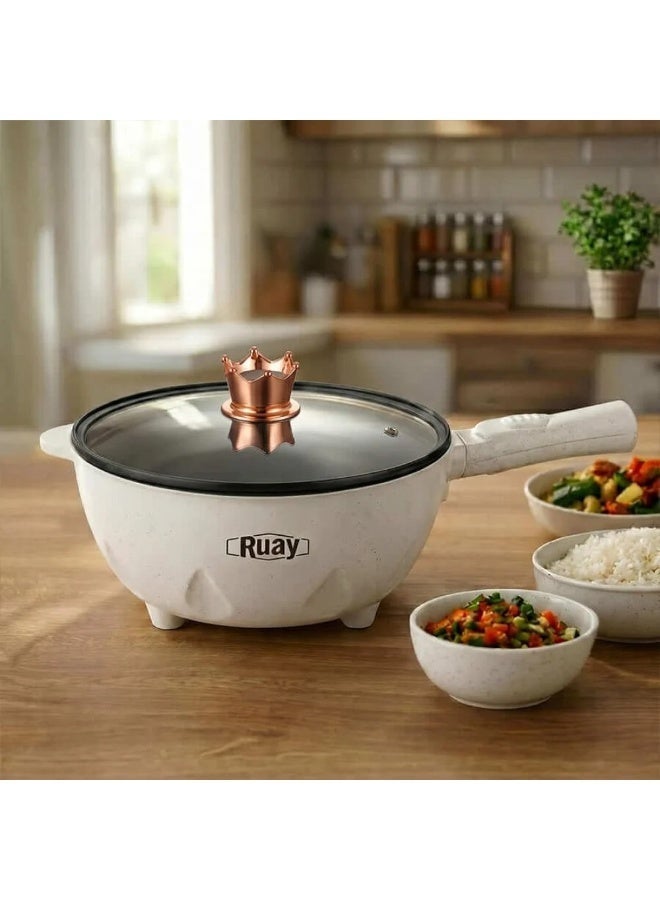 Ruay Electric Hot Pot 3L Temperature Control, Non-Stick Pan Food Steamers - 800WRA89 - Image 1