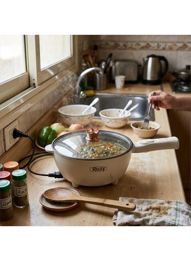Ruay Electric Hot Pot 3L Temperature Control, Non-Stick Pan Food Steamers - 800WRA89 - Image 4