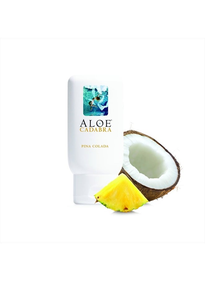 Aloe Cadabra - Natural Water Based Personal Lube, Organic Lubricant Gel For Couples, Pina Colada 2.5 oz - Pack of 2 - Image 1