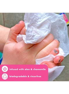 Mr. Bubble Moisturizing Kids Gentle Face And Hand Wipes Travel Size Biodegradable Deep Cleaning Towelettes Made With Hydrating Aloe Vera And Chamomile (Pack Of 12 Pouches 15 Wipes Each)  - Image 5