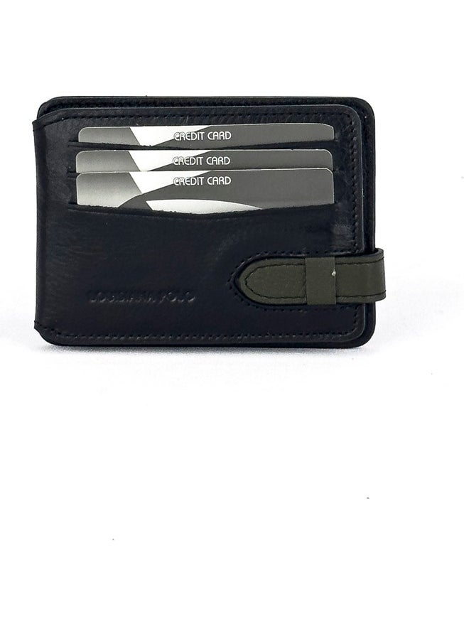 Louisiana Polo Leather Men's Wallet Black 733  - Image 1