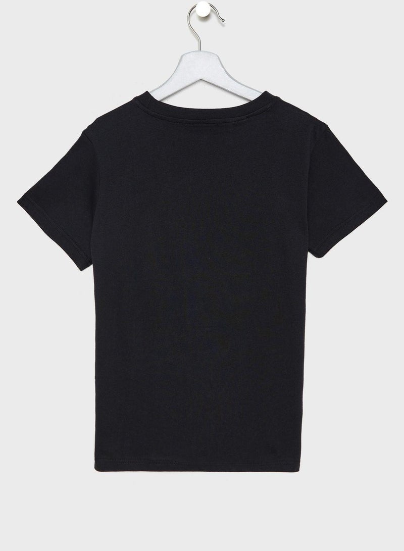 adidas Originals TREFOIL TEE Black Originals Kids T-SHIRTS - Image 3