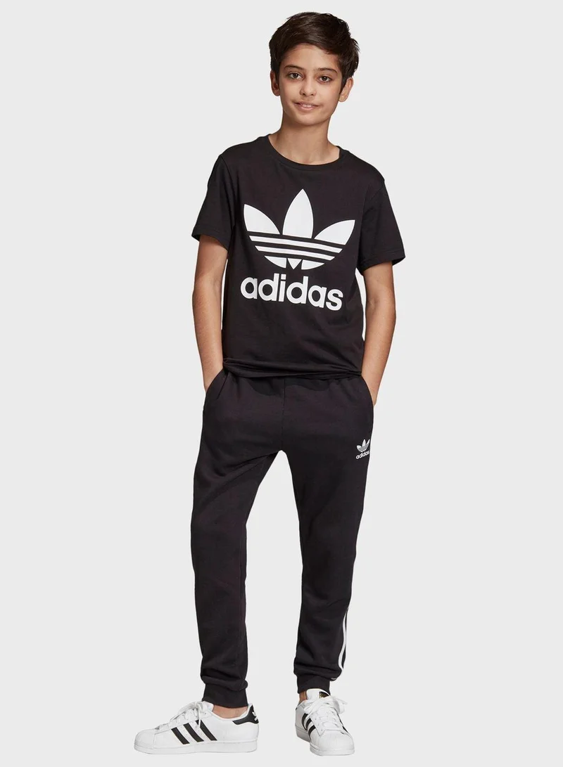 Adidas TREFOIL TEE Black Originals Kids T-SHIRTS