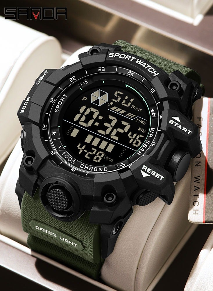 SANDA Outdoor Sports Men Watch Waterproof LED Analog Digital Show Multifunction Big Dial Electronic Wristwatch G style Male Clock - Image 1
