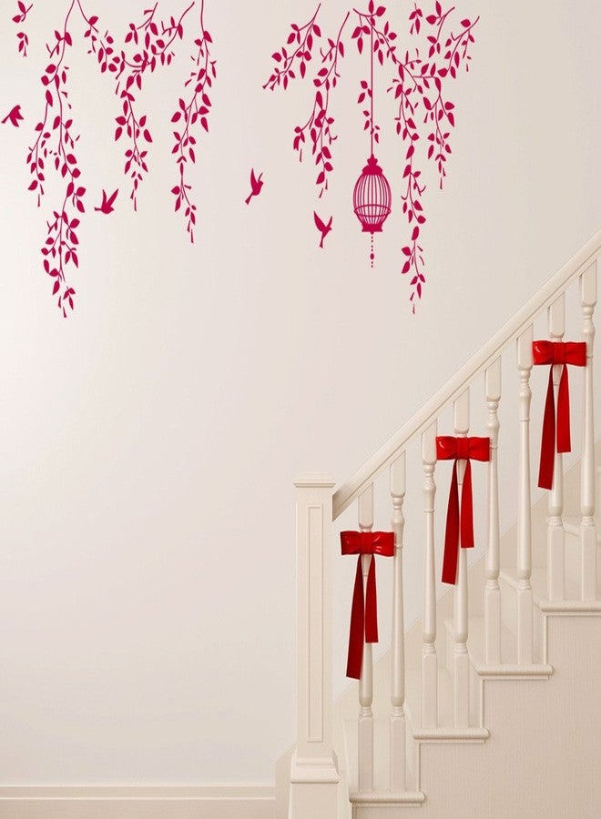 Decals Design 'Hanging Vines with Cage and Birds' Wall Sticker (PVC Vinyl, 70 cm x 50 cm) - Image 3