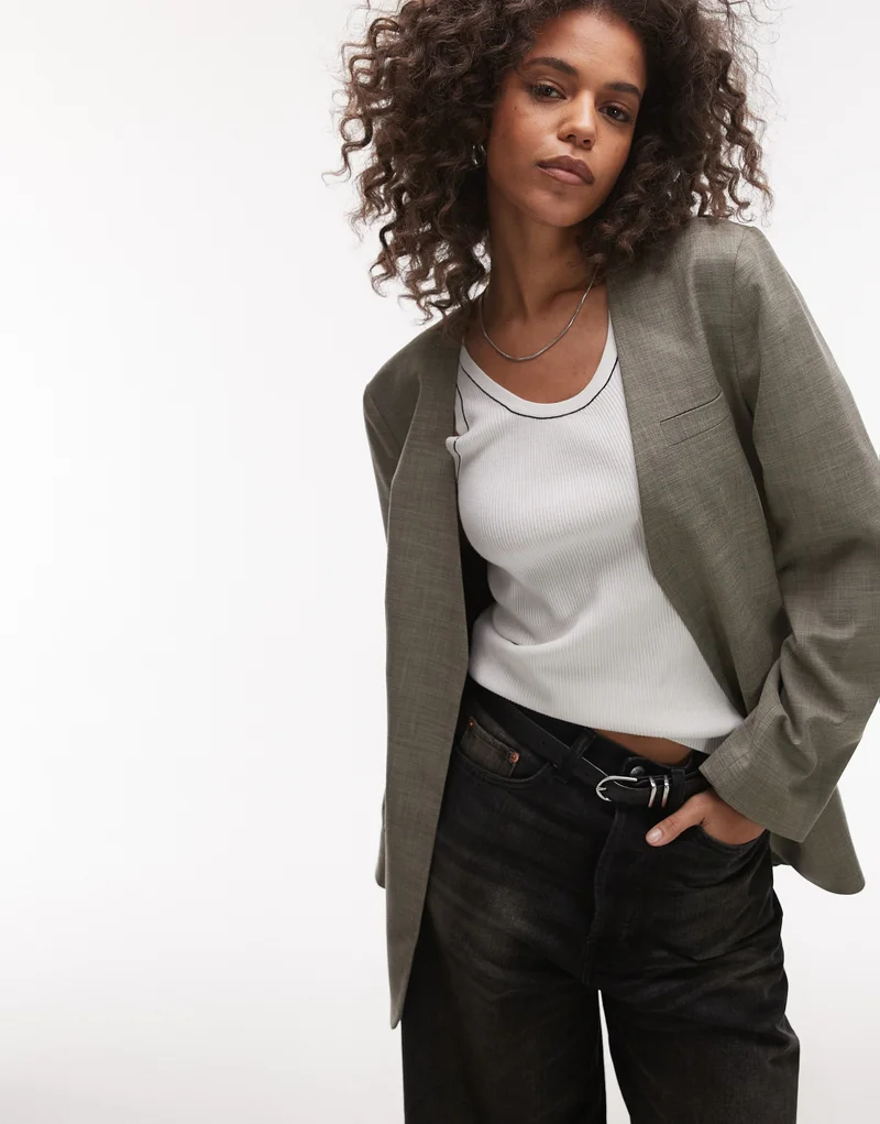 TOPSHOP Tie Front Blazer