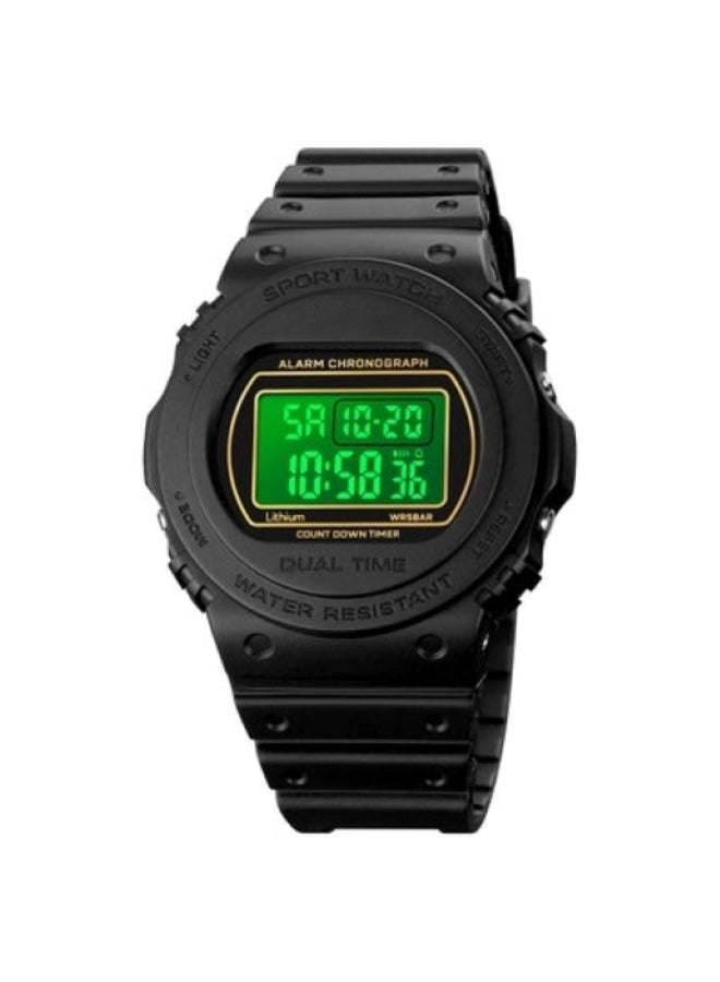 Men's 5ATM Waterproof Digital Sport Watch 6771BKWT - Image 2