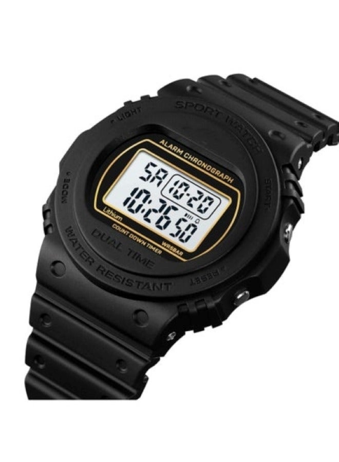 Men's 5ATM Waterproof Digital Sport Watch 6771BKWT - Image 3