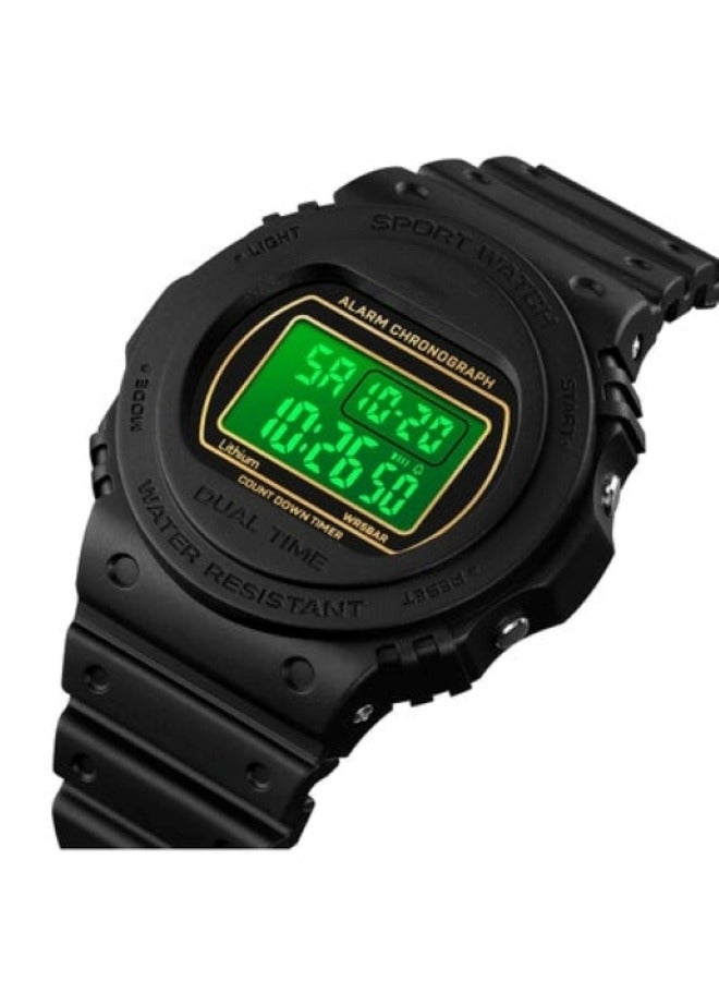Men's 5ATM Waterproof Digital Sport Watch 6771BKWT - Image 4