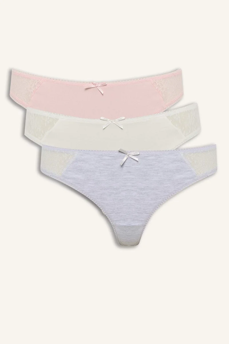 DeFacto Fall in Love Lace Detailed 3 Piece Panties